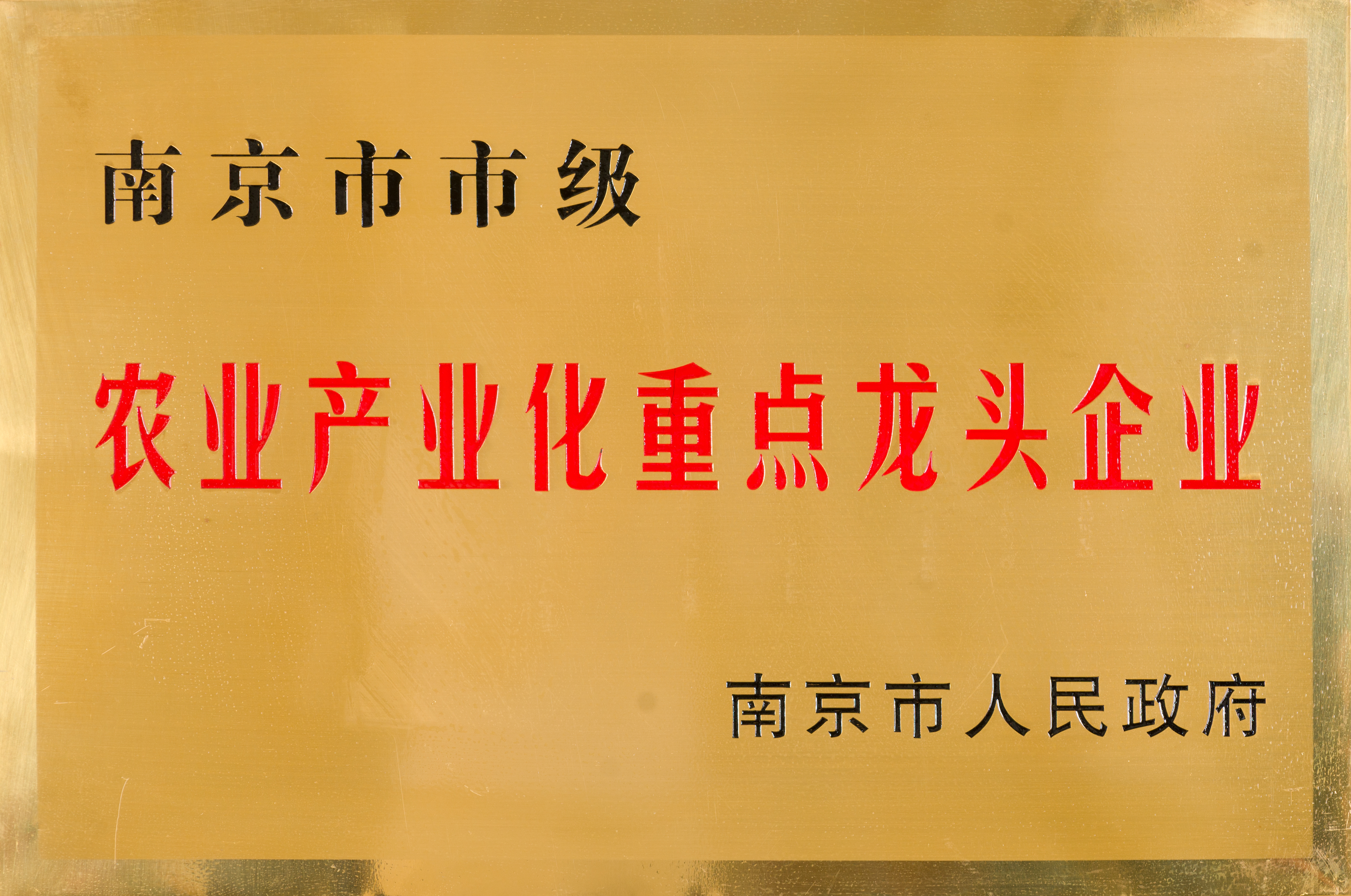 南京市市級農(nóng)業(yè)產(chǎn)業(yè)化重點龍頭企業(yè)